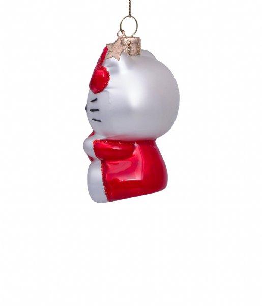 Vondels Christmas decoration Ornament glass Hello Kitty heart H9cm box Red