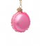 Vondels Christmas decoration Ornament glass shiny macaron H7 cm Shiny Pink