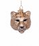 Vondels Christmas decoration Ornament Glass Shiny Panther Head 7.5 cm Gold plated