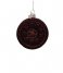 Vondels Christmas decoration Ornament glass round cookie H7cm Brown White