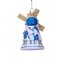 Vondels Christmas decoration Ornament glass Delft windmill H10cm box Blue