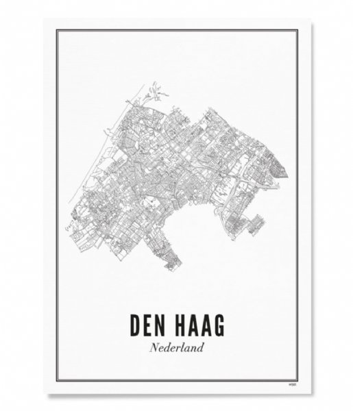 Wijck Decorative object The Hague City Black White