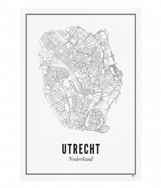 Wijck Decorative object Utrecht City Black White