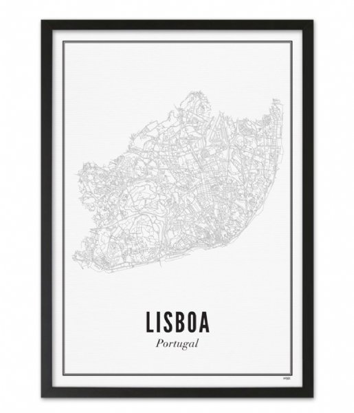 Wijck Decorative object Lisbon City Prints Black White