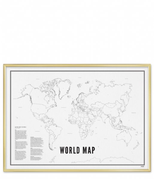 Wijck Decorative object World Map Black White