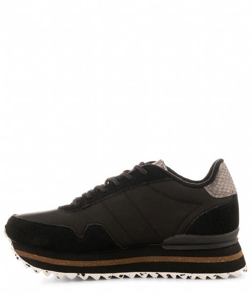 Woden Sneaker Nora III Leather Plateau Black (020)