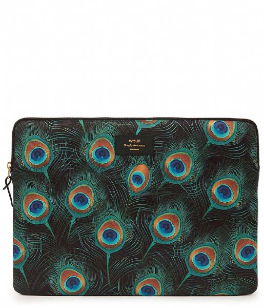 Wouf Laptop Sleeve Peacock 13 Inch Green