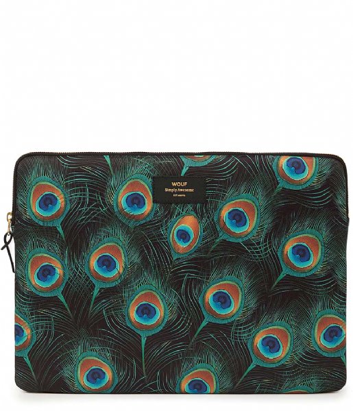 Wouf Laptop Sleeve Peacock 15 Inch Green