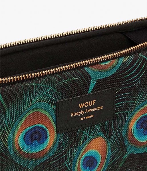 Wouf Laptop Sleeve Peacock 15 Inch Green