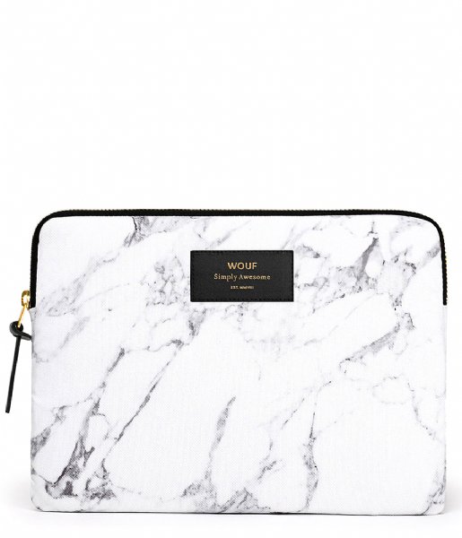 Wouf Tablet sleeve White Marble Ipad White