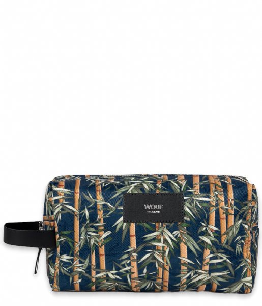 Wouf Toiletry bag Bamboo Travel Case Dark Blue