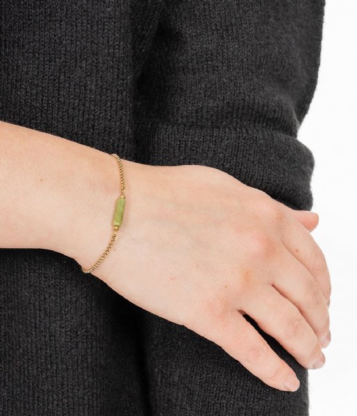 Zusss Bracelet Armband Met Chloriet Hangertje Goud (4500)