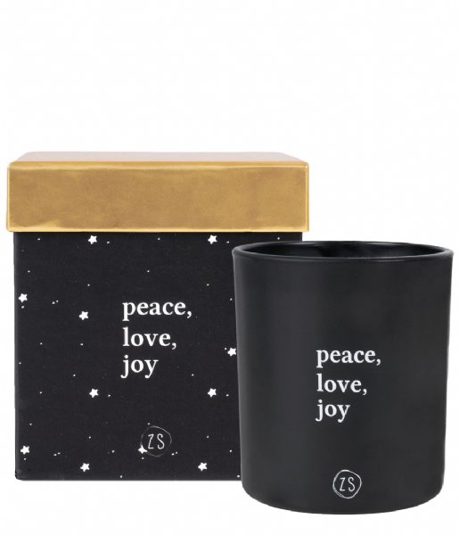 Zusss Interior Perfume Geurkaars In Doosje Peace Love Joy Zwart (0000)