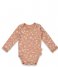 Zusss Baby clothes Rompertje Bloemenprint brique (3002)